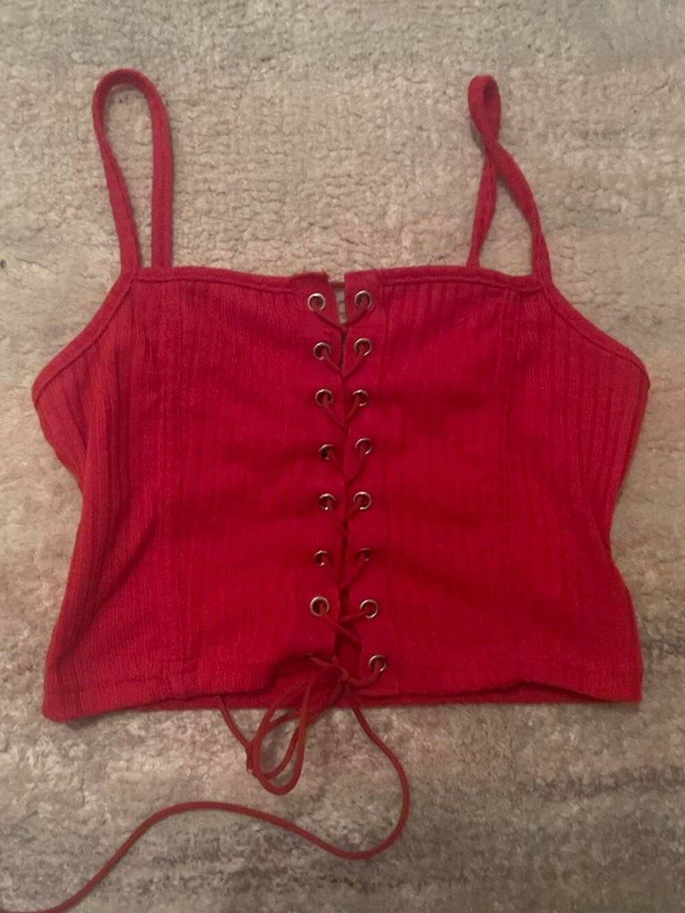 Women's Red Crop-top
